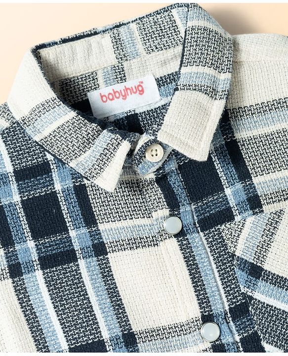 Babyhug Cotton Woven Full Sleeves Checkered Shirt - Multicolor