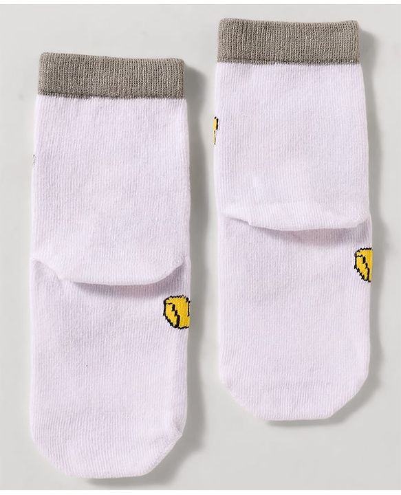 Cute Walk by Babyhug Disney Knit Ankle Length Antibacterial Socks with Winnie the Pooh Design Pack of 3 - Multicolor