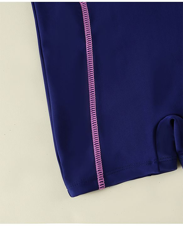 Pine Kids Sleeveless Cut N Sew Legged Swimsuit - Navy Blue