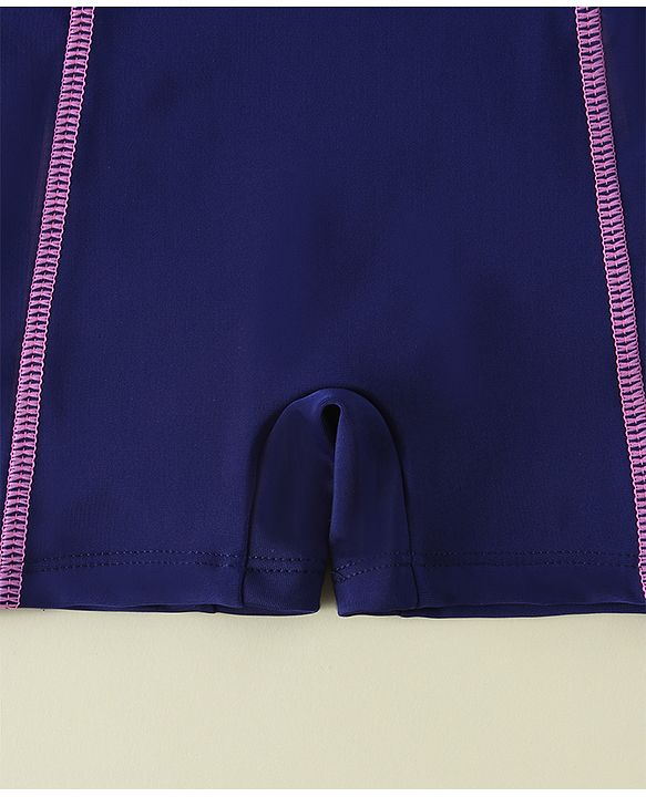 Pine Kids Sleeveless Cut N Sew Legged Swimsuit - Navy Blue
