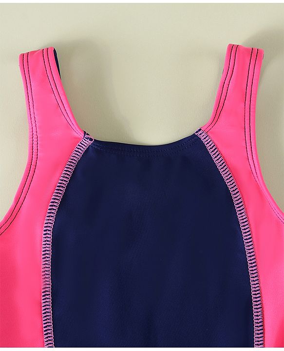 Pine Kids Sleeveless Cut N Sew Legged Swimsuit - Navy Blue
