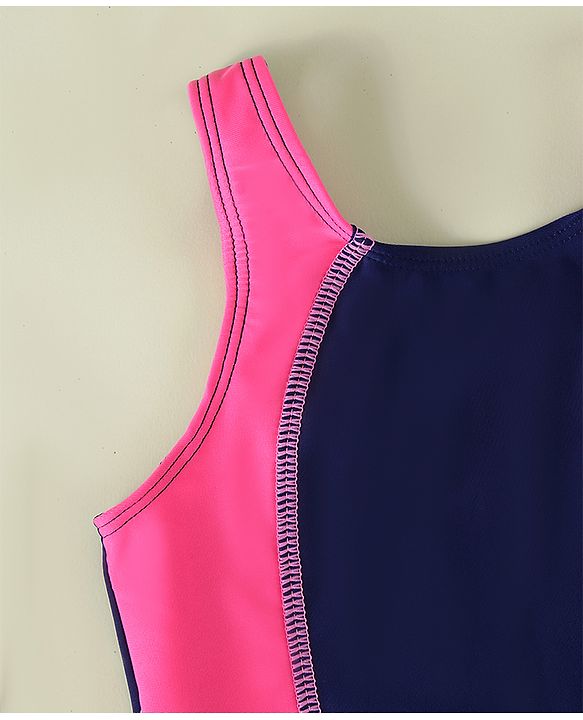 Pine Kids Sleeveless Cut N Sew Legged Swimsuit - Navy Blue