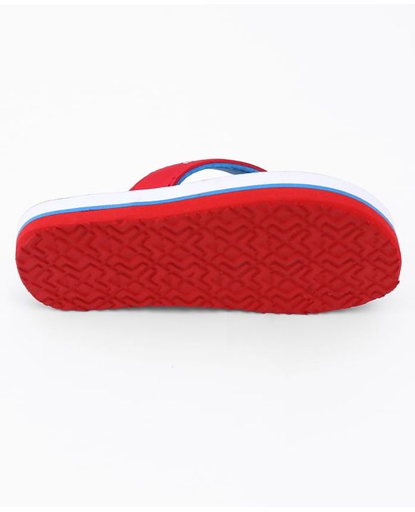Pine Kids Marvel Slip On Flip Flops with Captain America Print - Red