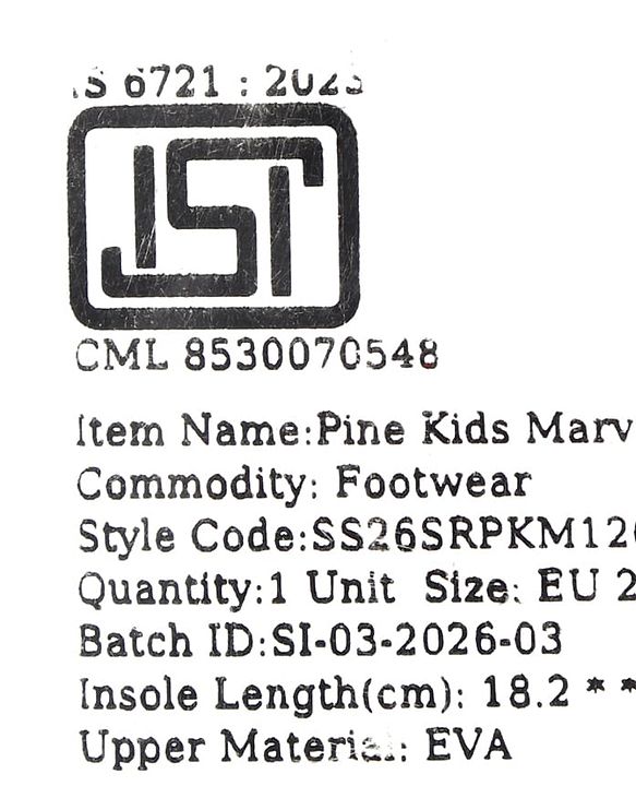 Pine Kids Marvel Slip On Flip Flops with Captain America Print - Red