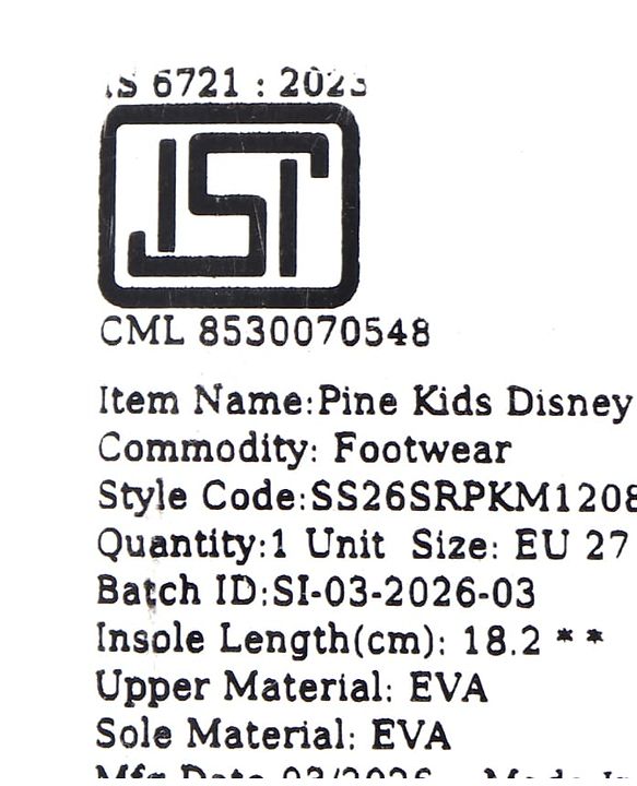 Pine Kids Disney Slip On Flip Flops with Rapunzel Print - Purple