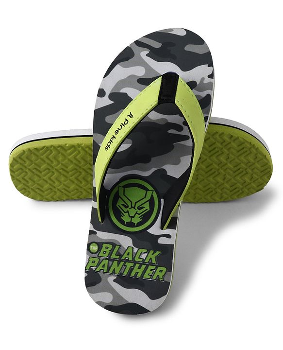 Pine Kids Marvel Slip On Flip Flop With Camouflage Print - Grey