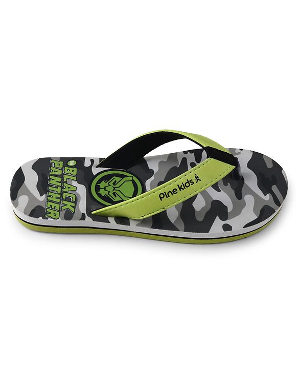 Pine Kids Marvel Slip On Flip Flop With Camouflage Print - Grey