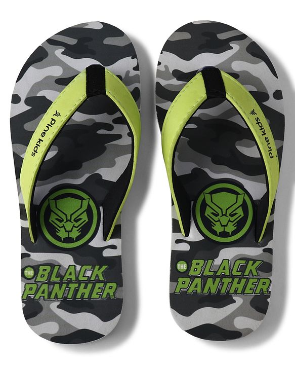 Pine Kids Marvel Slip On Flip Flop With Camouflage Print - Grey