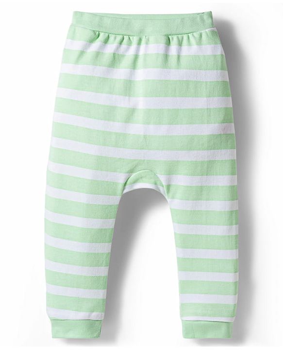 Babyhug 100% Cotton Interlock Knit Half Sleeves Onesie & Striped Diaper Leggings With Cap Mittens Booties & Animal Print - Multicolor