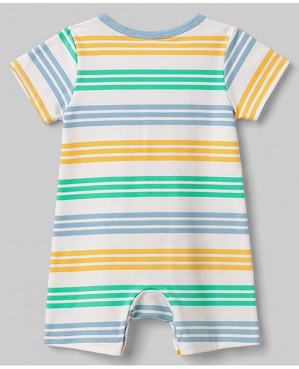 Babyhug 100% Cotton Interlock Knit Half Sleeves Romper With Animal Print Pack of 2 - Multicolor