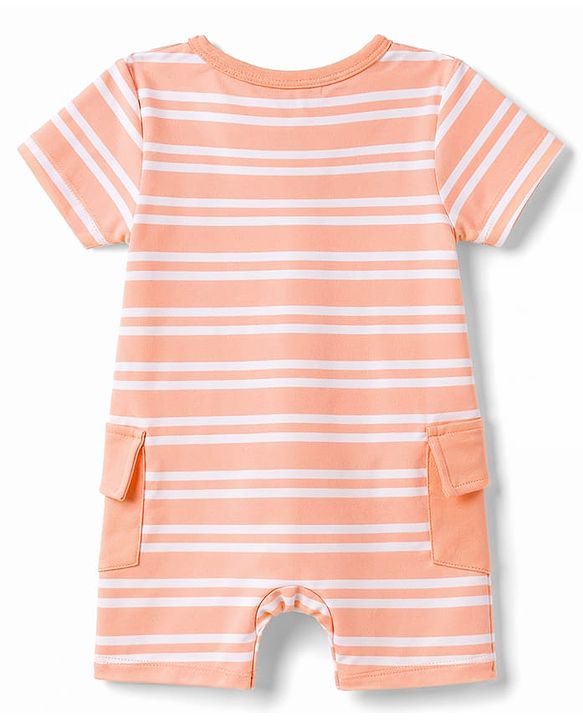 Babyhug 100% Cotton Interlock Knit Half Sleeves Romper With Sea Life Print Pack of 2 - Multicolor