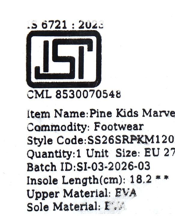 Pine Kids Marvel Slip On Flip Flops with Captain America Print - Blue