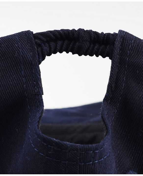 Babyhug Woven Baseball Cap With Los Angeles Text Embroidery Navy Blue - Diameter 17 cm