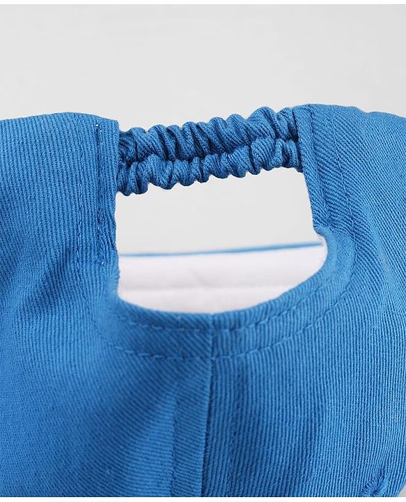 Babyhug Cotton Woven Baseball Cap With Cool Little Dude Text Embroidery Blue - Diameter 17 cm