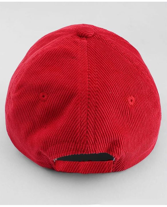 Babyhug Cotton Woven Baseball Cap With Text Embroidery Red - Diameter 20.5 cm
