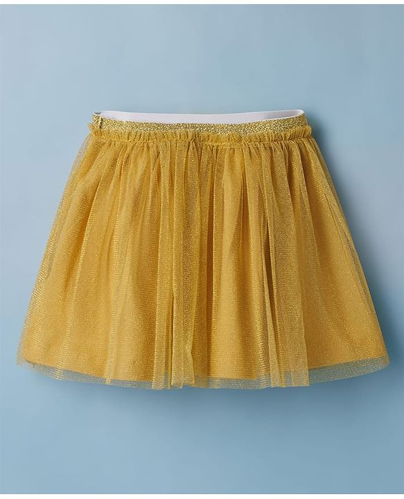 Babyhug Single Jersey Knit Half Sleeves Top & Skirt Set With Love Embroidery - White