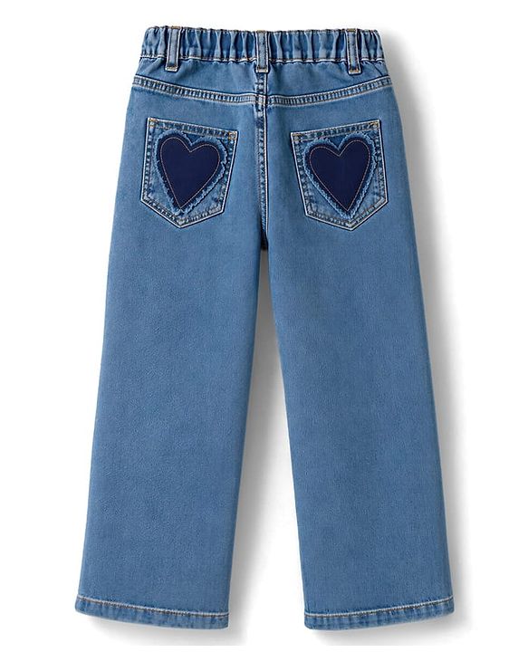 Pine Kids Cotton Woven Full Length Solid Jeans - Blue