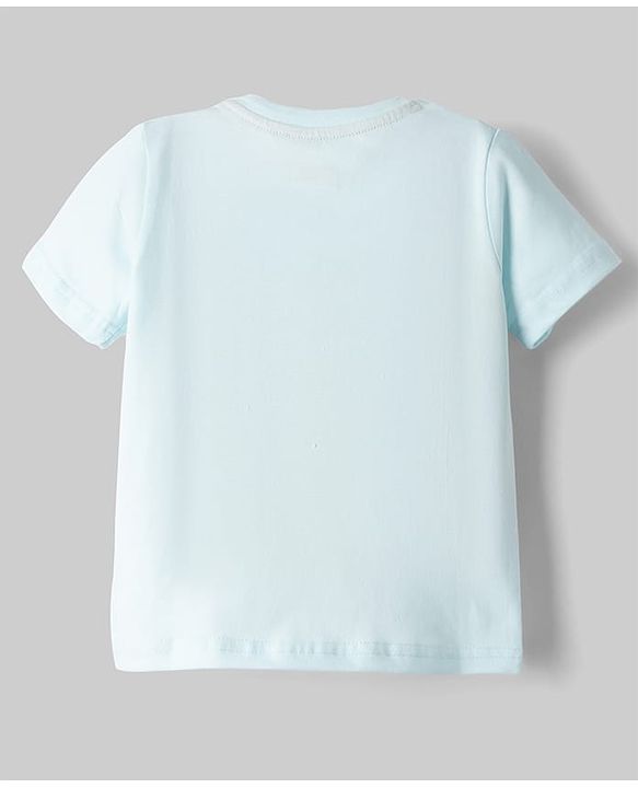 Babyhug Cotton Knit Half Sleeves T-Shirt With Dino Print - Multicolor