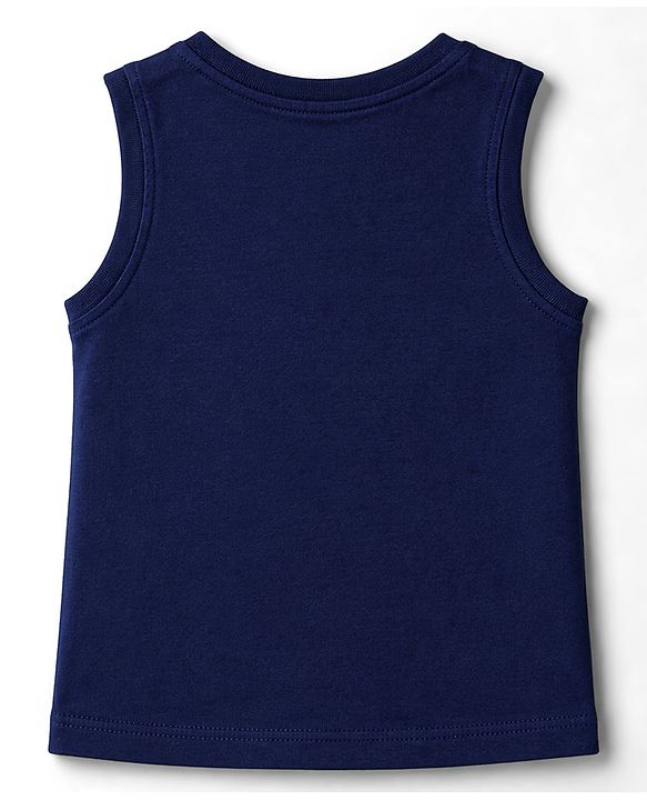 Babyhug Cotton Knit T-Shirts Sleeveless Graphic Round Neck Multi Color 6-9 Months