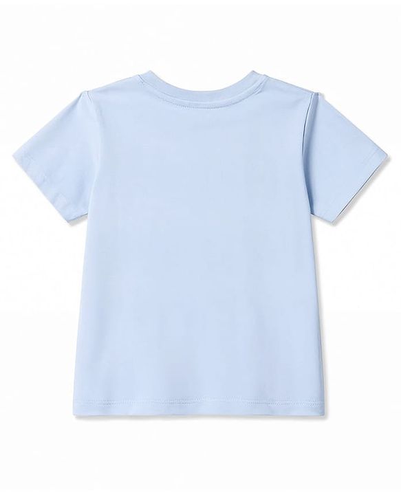 Babyhug 100% Cotton Knit T-Shirt with Bear Graphics Multi Color 6-9 Months