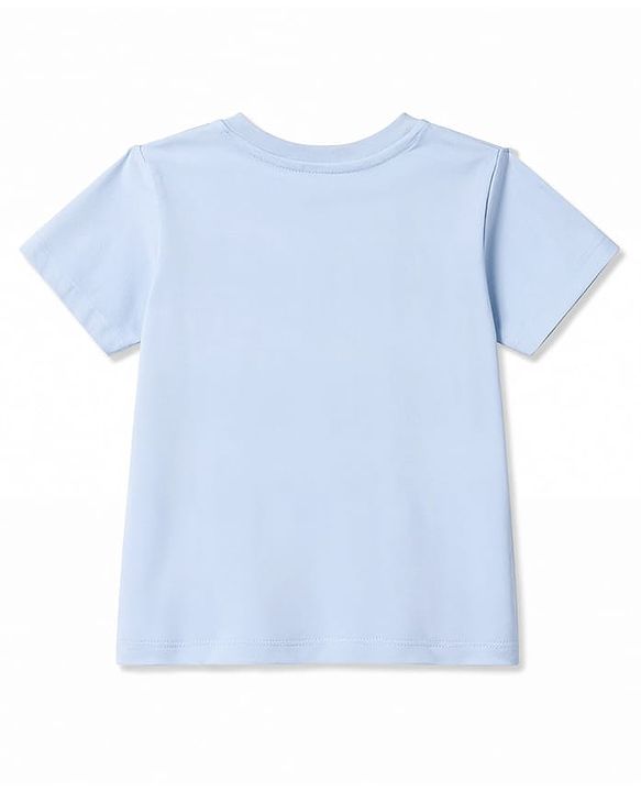 Babyhug 100% Cotton Knit T-Shirt with Bear Graphics Multi Color 6-9 Months