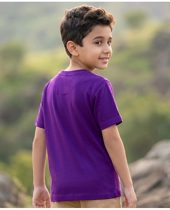 Pine Kids Cotton Knit Half Sleeves Adventure Printed T-Shirt - Multicolour