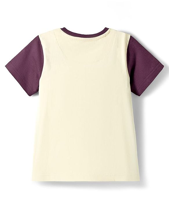 Pine Kids Cotton Knit T-Shirts Half Sleeves Round Neck Striped Multi Color 4-5 Years