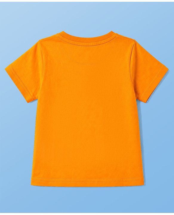 Pine Kids Cotton Knit Half Sleeves Sports Theme Printed T-Shirt - Multicolour