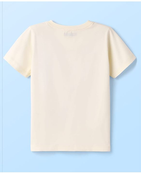 Pine Kids Cotton Knit Half Sleeves T-Shirt & Shorts Night-Suit With Baseball Print - Offwhite