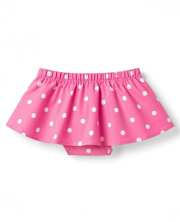 Babyhug Water Repellant Sleeveless Two Piece Swimsuit With Polka Dots Print - Pink
