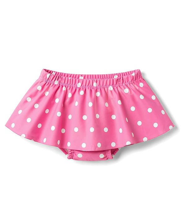 Babyhug Water Repellant Sleeveless Two Piece Swimsuit With Polka Dots Print - Pink