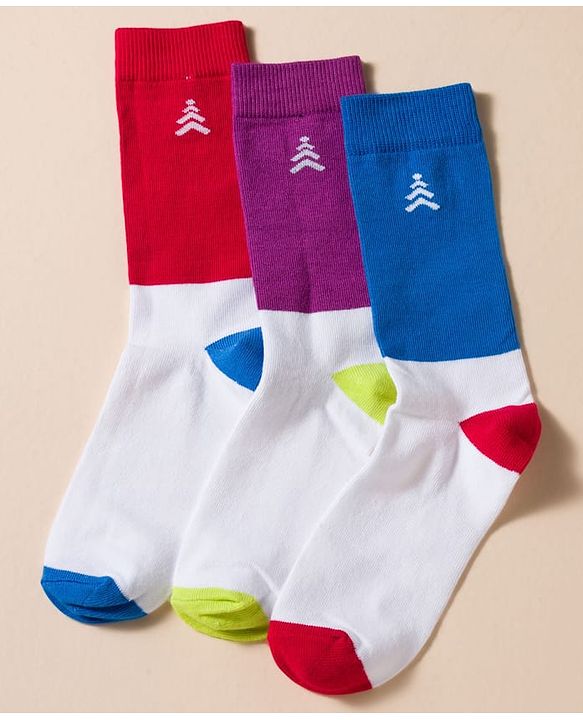 Pine Kids Cotton Knit Ankle Length Solid Socks Pack Of 3 ( Colour May Vary )