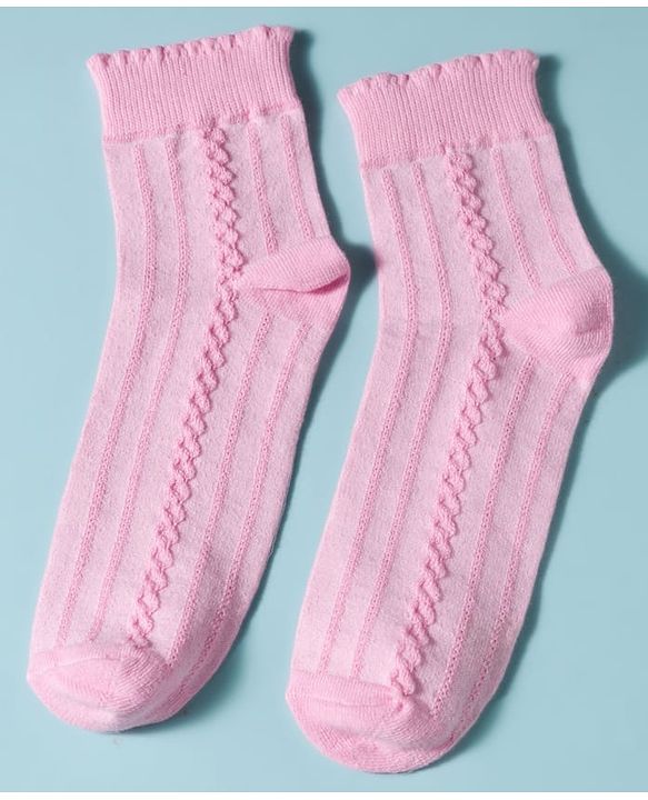 Pine Kids Cotton Knit Ankle Length Solid Colour Socks Pack Of 3 ( Colour May Vary )