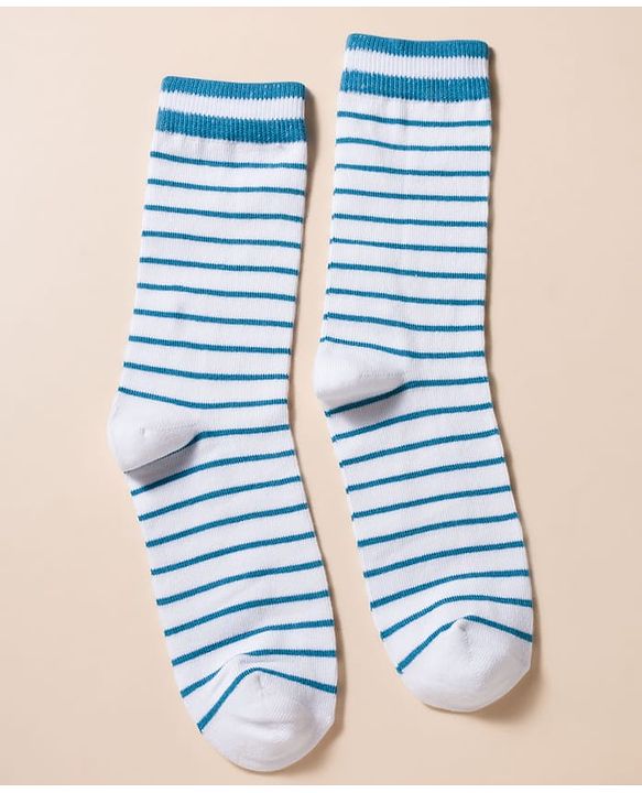 Pine Kids Cotton Knit Ankle Length Striped Socks With Star Design Pack Of 3 ( Colour May Vary )