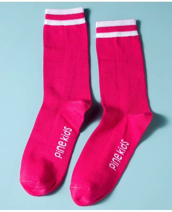 Pine Kids Cotton Knit Ankle Length Striped Socks With Star Design Pack Of 3 ( Colour May Vary )