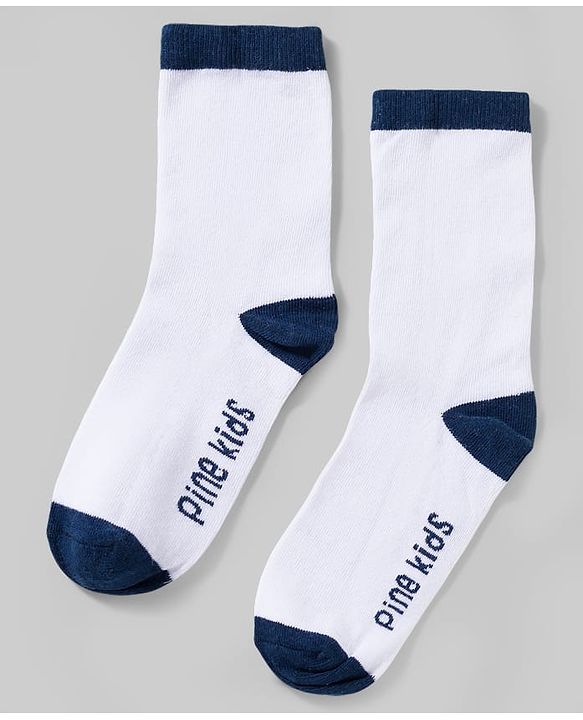 Pine Kids Cotton Knit Ankle Length Socks With Text Design Pack Of 3 ( Colour May Vary )