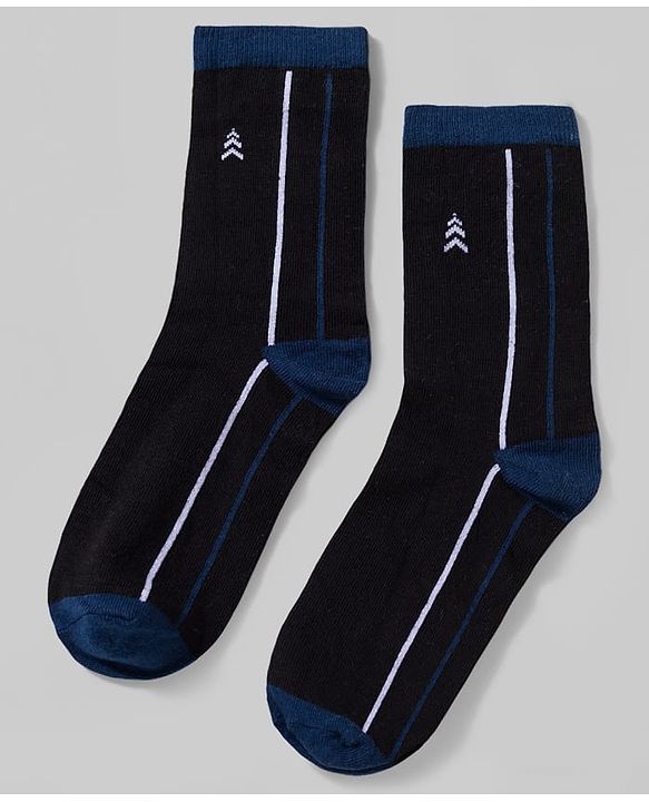Pine Kids Cotton Knit Ankle Length Socks With Text Design Pack Of 3 ( Colour May Vary )