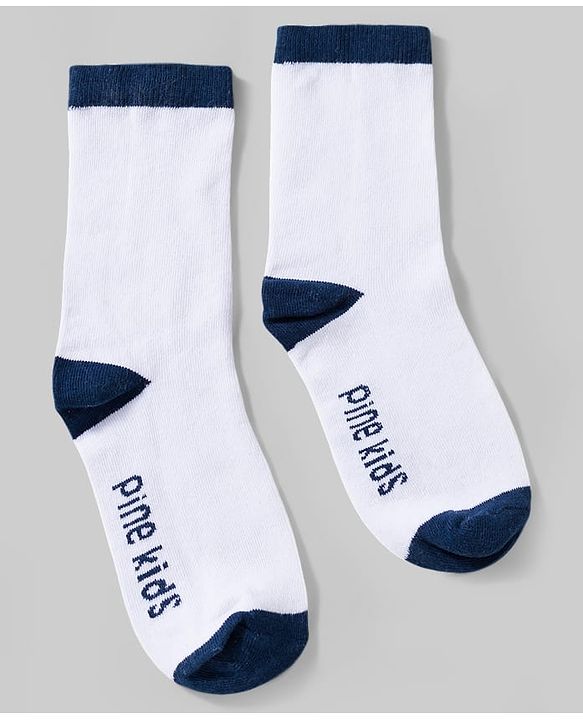 Pine Kids Cotton Knit Ankle Length Socks With Text Design Pack Of 3 ( Colour May Vary )