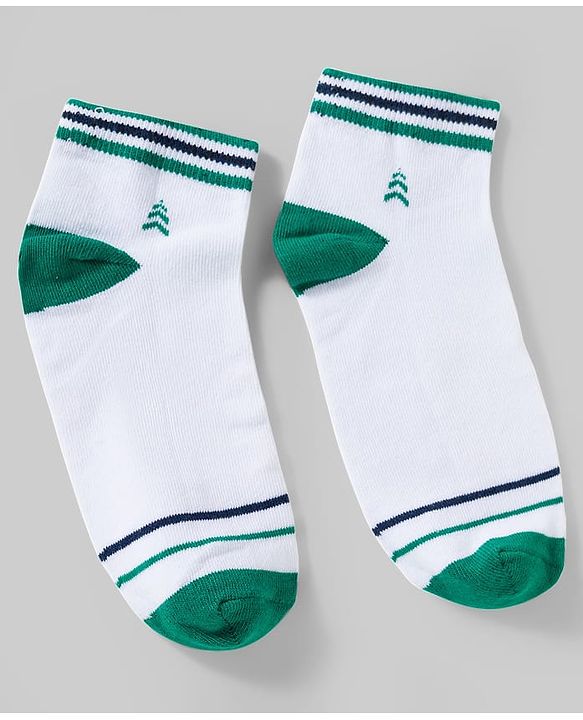 Pine Kids Cotton Knit Ankle Length Socks With Text Design Pack Of 3 ( Colour May Vary )