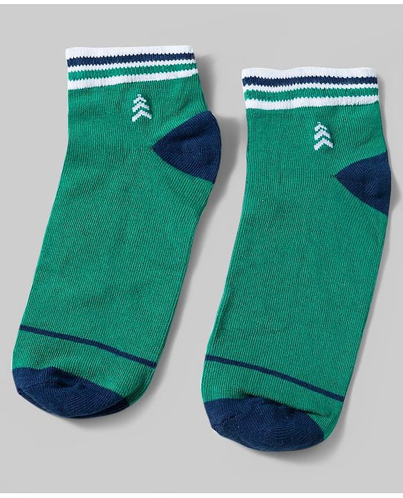Pine Kids Cotton Knit Ankle Length Socks With Text Design Pack Of 3 ( Colour May Vary )