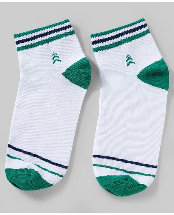Pine Kids Cotton Knit Ankle Length Socks With Text Design Pack Of 3 ( Colour May Vary )