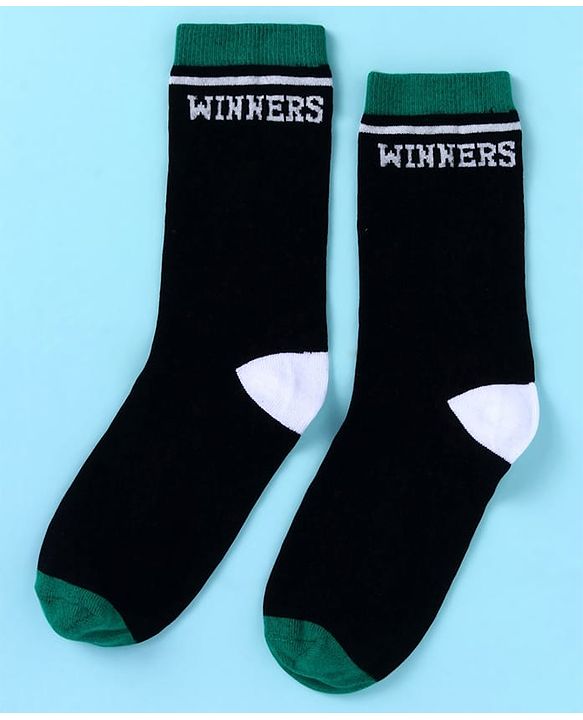 Pine Kids Knit Ankle Length Socks with Race Theme Design Pack of 3 - (Colour May Vary)