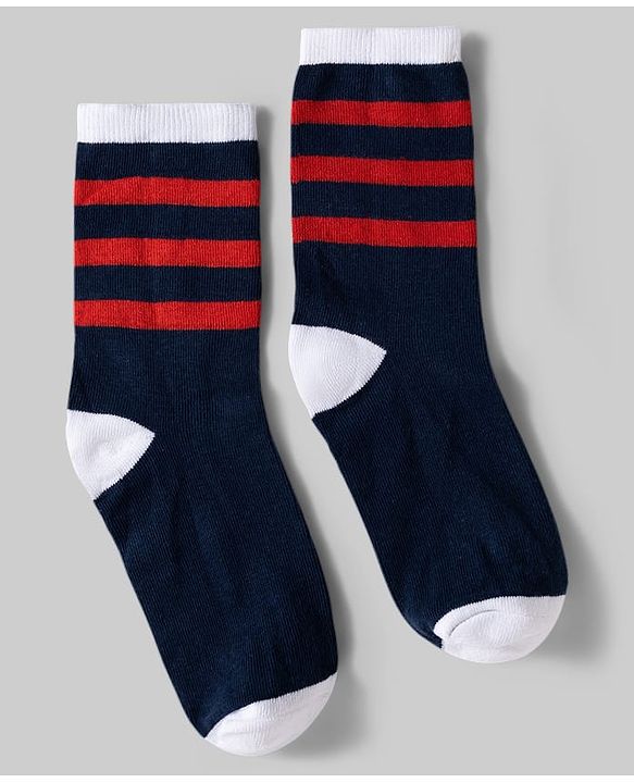 Pine Kids Cotton Knit Ankle Length Socks With Stripes & Star  Design Pack Of 5 ( Colour May Vary )