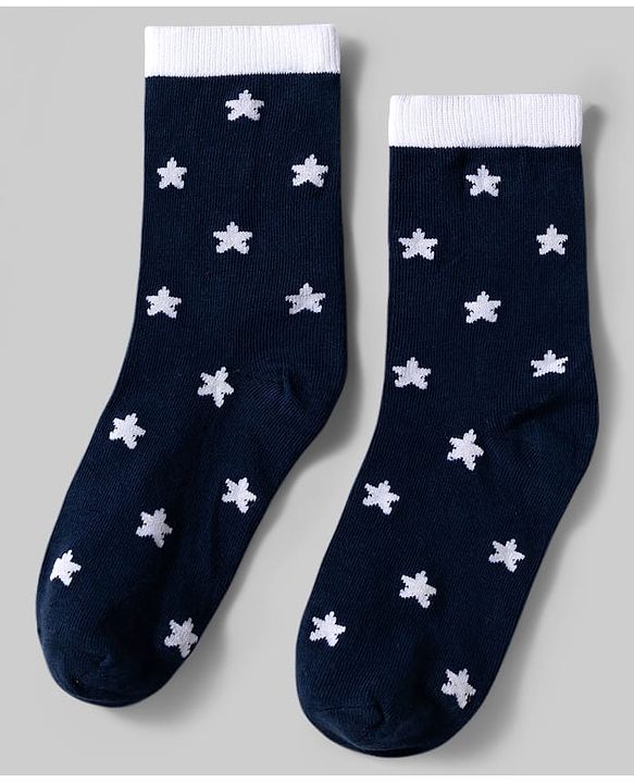 Pine Kids Cotton Knit Ankle Length Socks With Stripes & Star  Design Pack Of 5 ( Colour May Vary )