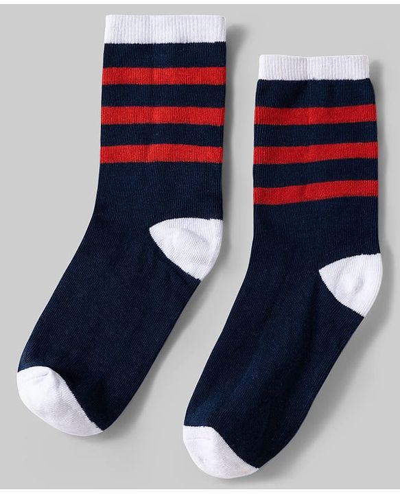 Pine Kids Cotton Knit Ankle Length Socks With Stripes & Star  Design Pack Of 5 ( Colour May Vary )