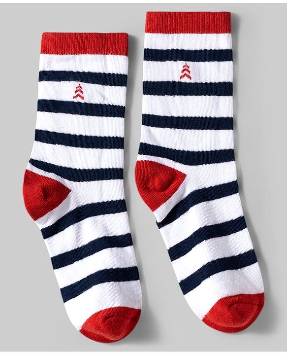 Pine Kids Cotton Knit Ankle Length Socks With Stripes & Star  Design Pack Of 5 ( Colour May Vary )