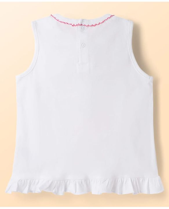 Babyhug Single Jersey Knit Sleeveless Top & Shorts Set With Floral Print - Multicolor