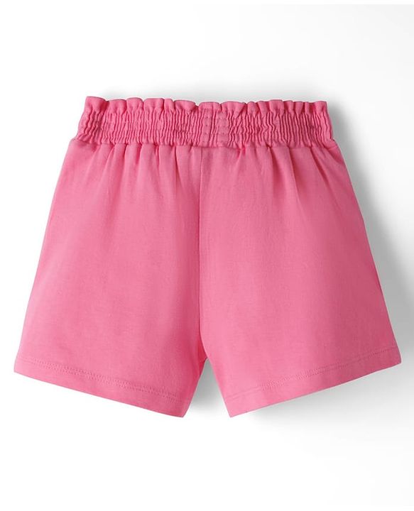 Babyhug Single Jersey Knit Sleeveless Top & Shorts Set with Seashell Print - Lime Green & Pink