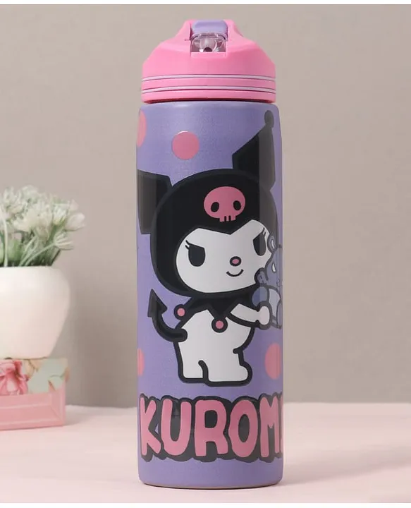 Hello Kitty Kuromi Non Insulated Steel Sipper Water Bottle Purple