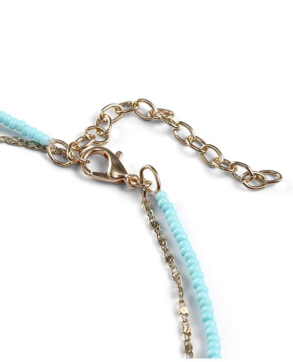 Babyhug Metal Necklace For Kids With Beads & Floral Charms - Multicolor